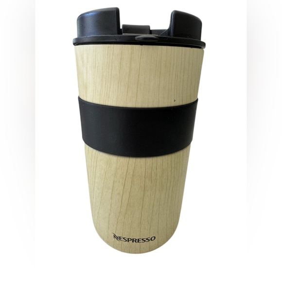 Nespresso Touch Travel Mug in a limited edition honey beige wood-look finish - Picture 2 of 7